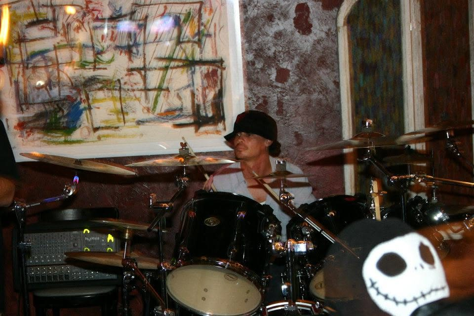 A moment behind the drums